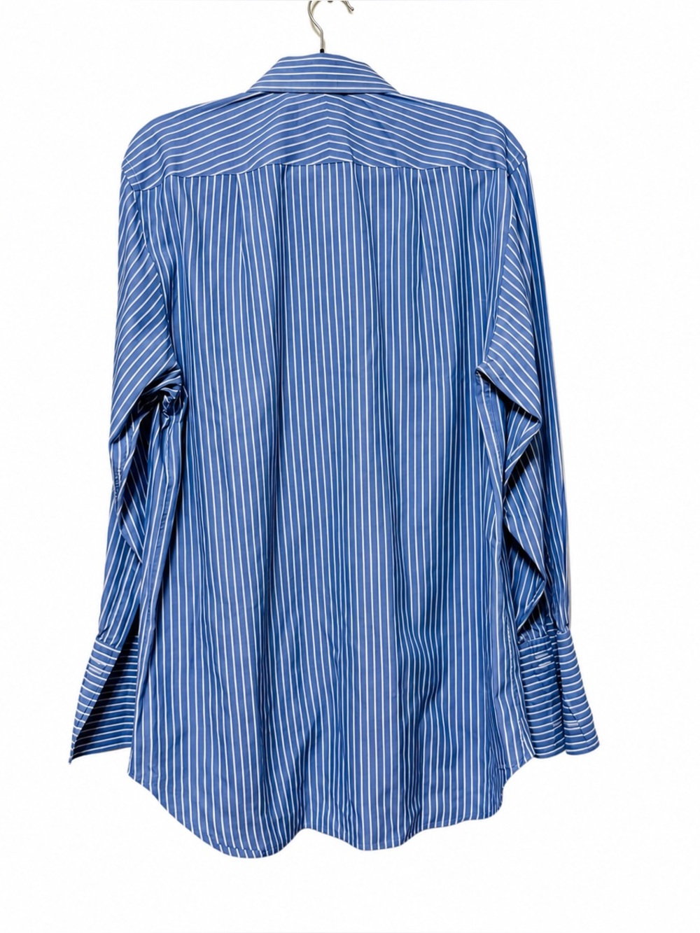 🦕 Charles Tyrwhitt| EUC Men’s Blue White Stripe Cotton Dress Shirt 16/33 - Picture 2 of 10